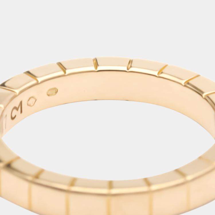 Pre Owned Cartier Lanieres Band 18K Rose Gold Ring EU 52 