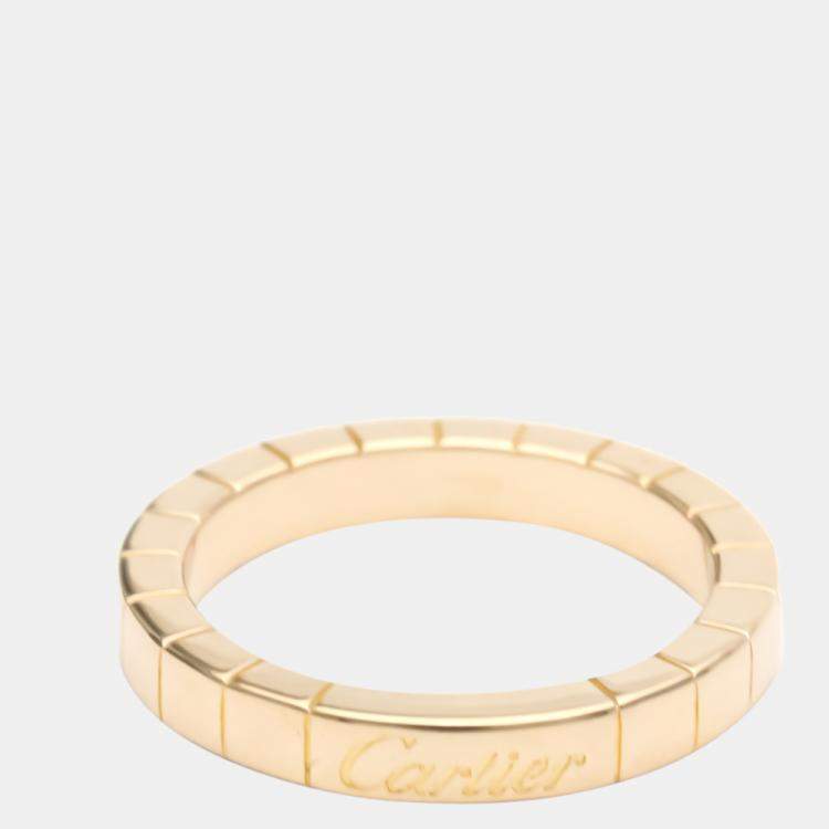 Pre Owned Cartier Lanieres Band 18K Rose Gold Ring EU 52 