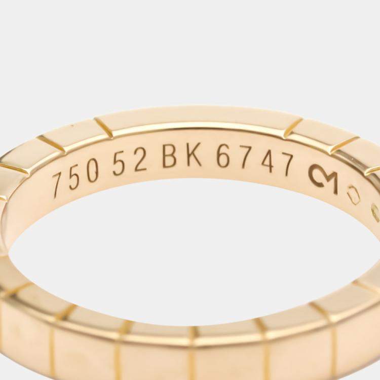 Pre Owned Cartier Lanieres Band 18K Rose Gold Ring EU 52 