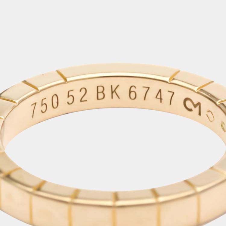 Pre Owned Cartier Lanieres Band 18K Rose Gold Ring EU 52 
