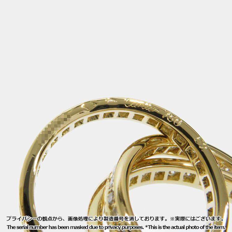 Pre Owned Cartier Eternity 18K Yellow Gold Diamond Ring EU 52