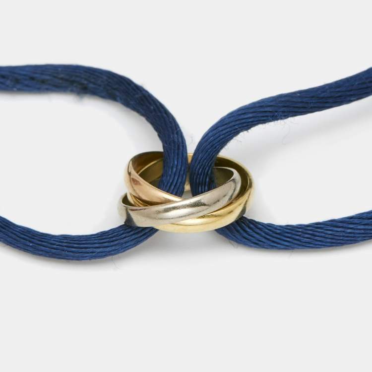 Cartier Trinity de Cartier Blue Cord 18k Three Tone Gold