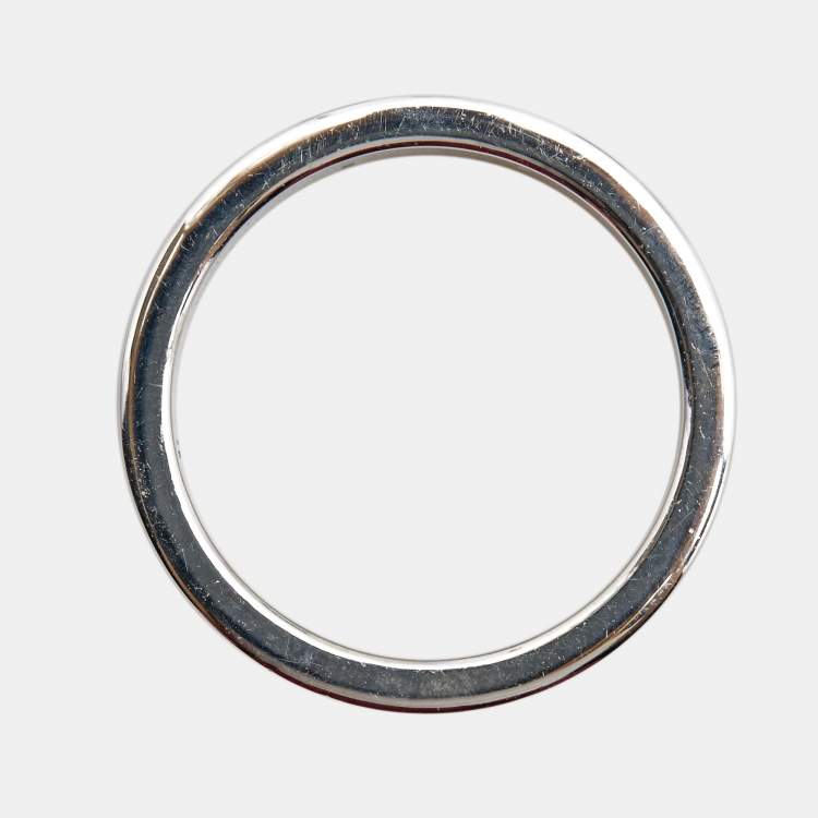 Pre Owned Cartier Love 1 Diamond 18k White Gold Ring Size 53