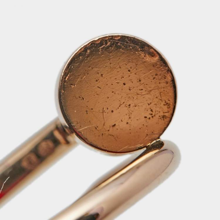 Pre Owned Cartier Juste Un Clou 18k Rose Gold Small Band Ring Size 49