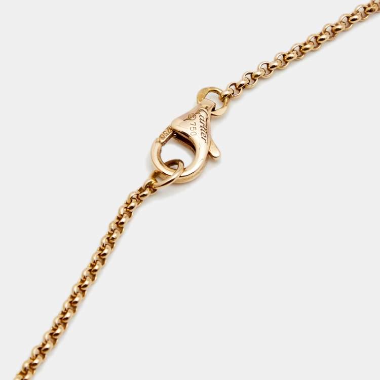 Pre Owned Cartier Entrelacés 18k Rose Gold Chain Necklace 