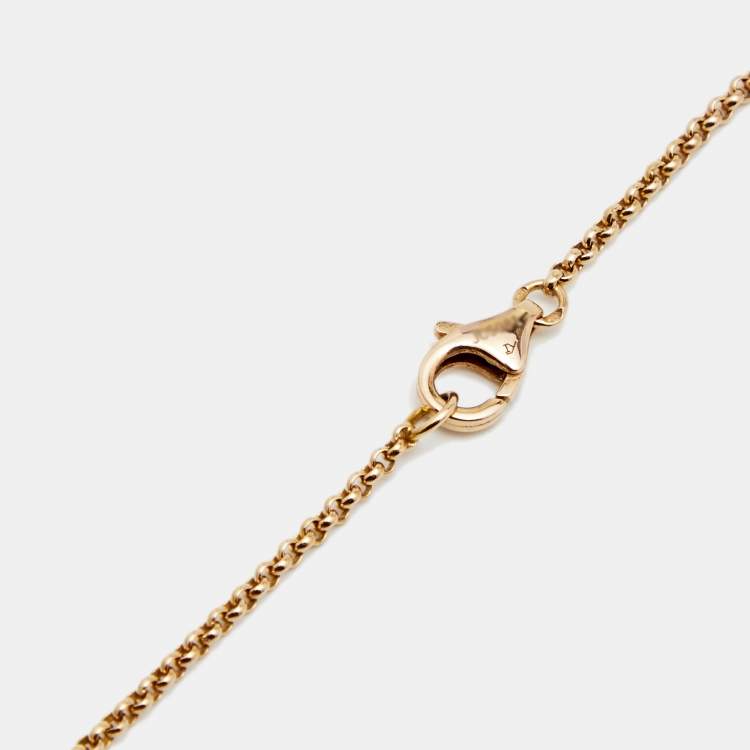 Pre Owned Cartier Entrelacés 18k Rose Gold Chain Necklace 