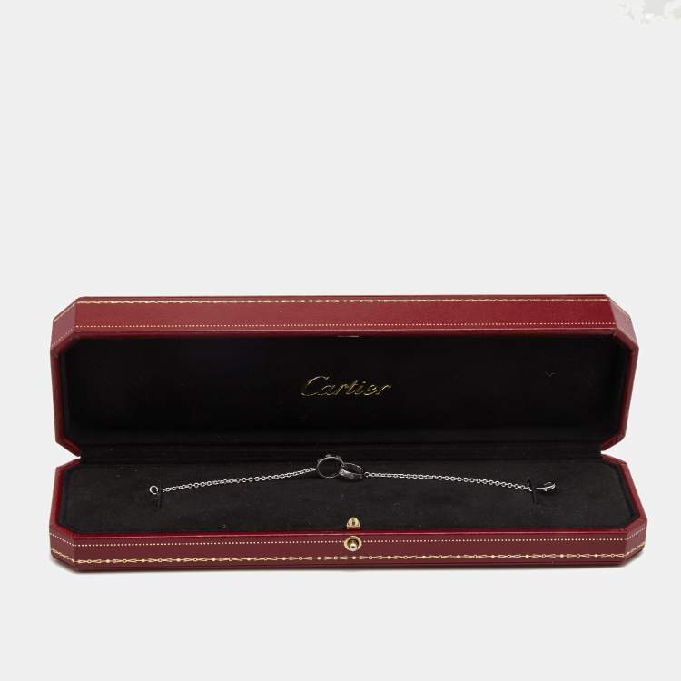 Pre Owned Cartier Love Interlocking Loops 18K White Gold Bracelet