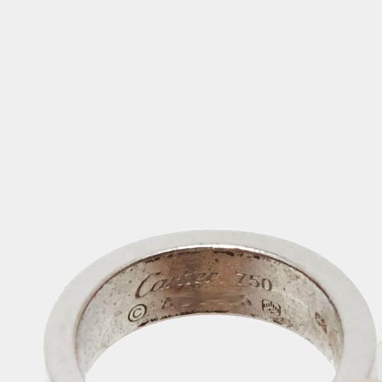 Pre Owned Cartier Love Interlocking Loops 18K White Gold Bracelet