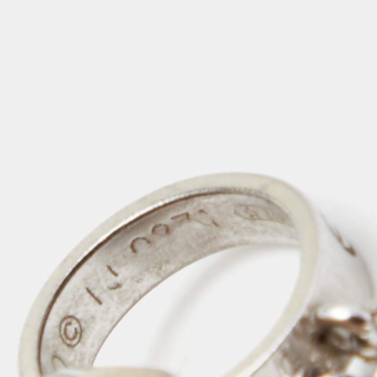 Pre Owned Cartier Love Interlocking Loops 18k White Gold Necklace