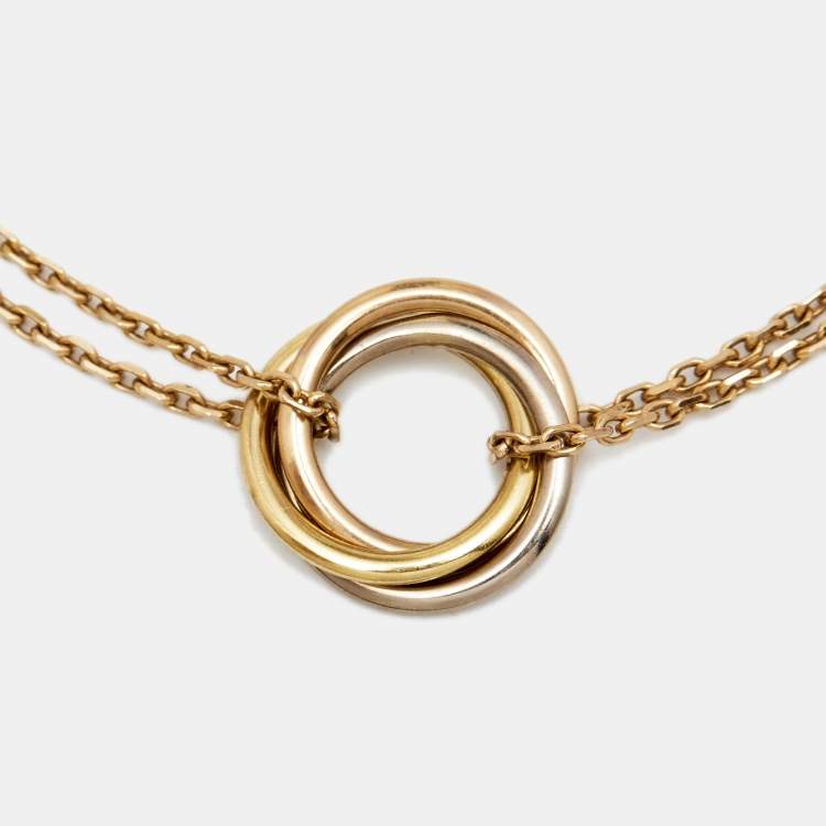 Pre Owned Cartier Trinity 18k Three Tone Gold Bracelet