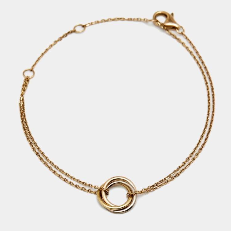 Pre Owned Cartier Trinity 18k Three Tone Gold Bracelet