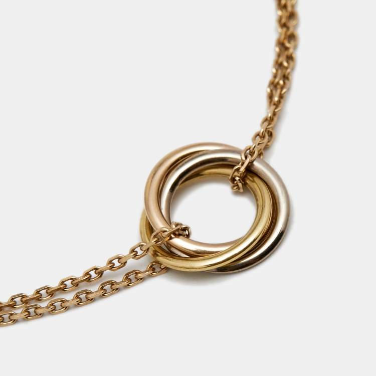 Pre Owned Cartier Trinity 18k Three Tone Gold Bracelet