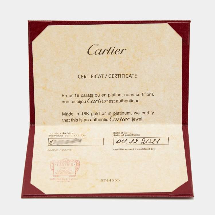 Pre Owned Cartier Love Interlocking Loops 18k White Gold Bracelet