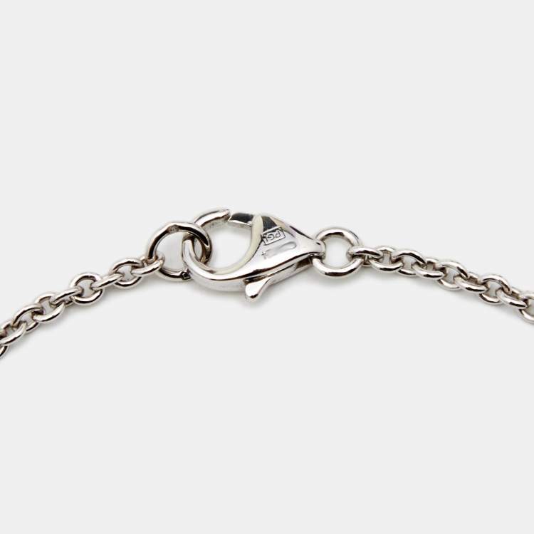 Pre Owned Cartier Love Interlocking Loops 18k White Gold Bracelet