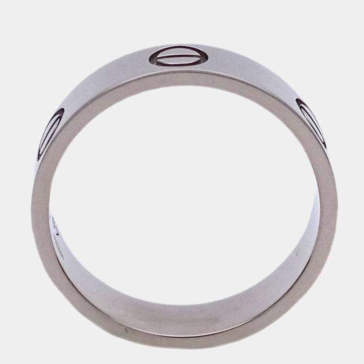 Pre Owned Cartier Love 18K White Gold Ring EU 57