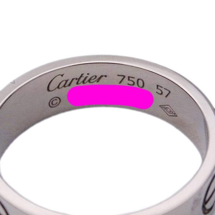 Pre Owned Cartier Love 18K White Gold Ring EU 57