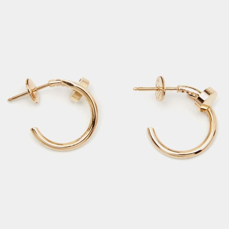 Pre Owned Cartier Juste Un Clou 18k Rose Gold Earrings
