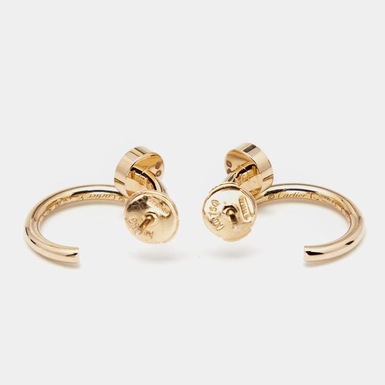 Pre Owned Cartier Juste Un Clou 18k Rose Gold Earrings