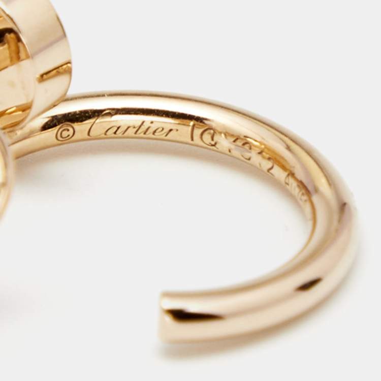 Pre Owned Cartier Juste Un Clou 18k Rose Gold Earrings