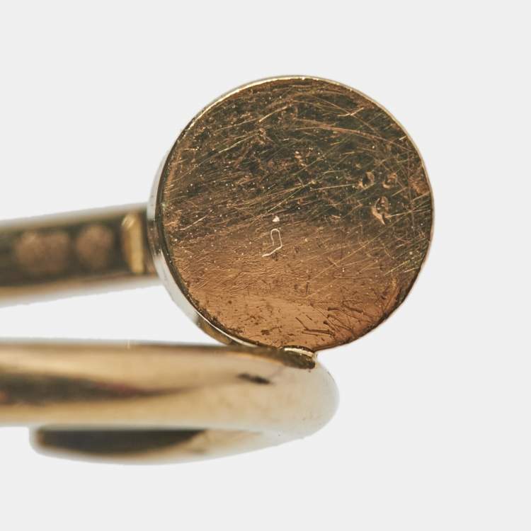 Pre Owned Cartier Juste Un Clou 18k Yellow Gold Small Model Ring Size 52