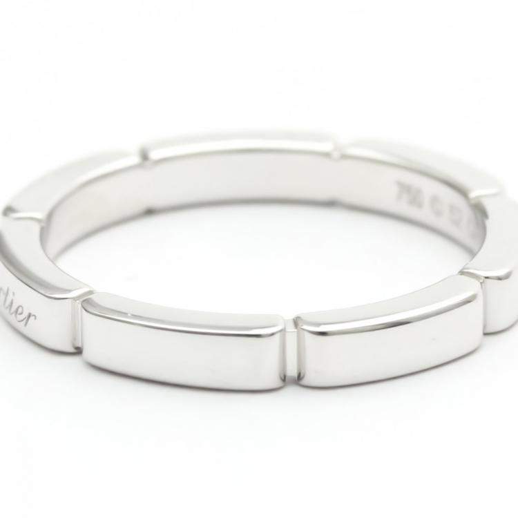 Pre Owned Cartier Maillon Panthere 18K White Gold Ring EU 52