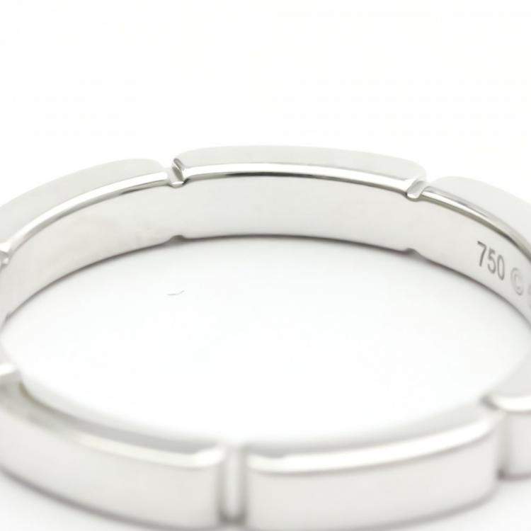 Pre Owned Cartier Maillon Panthere 18K White Gold Ring EU 52