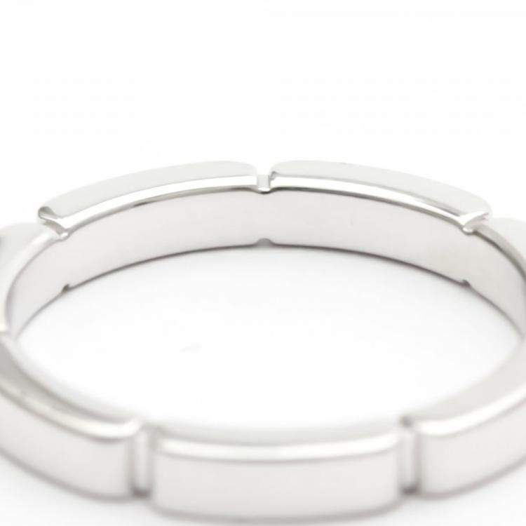 Pre Owned Cartier Maillon Panthere 18K White Gold Ring EU 52