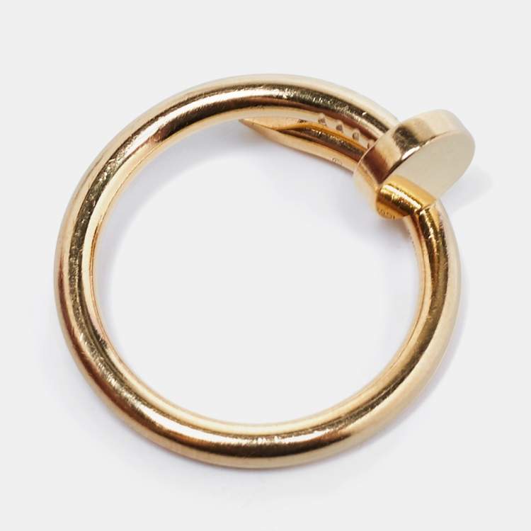 Pre Owned Cartier Juste Un Clou 18K Yellow Gold Ring Size 58