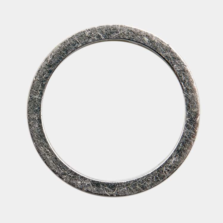 Pre Owned Cartier Love 3 Diamonds 18k White Gold Band Ring Size 54