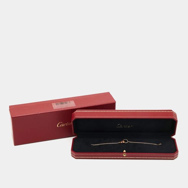 Pre Owned Cartier Love Interlocking Loops 18k Rose Gold Bracelet