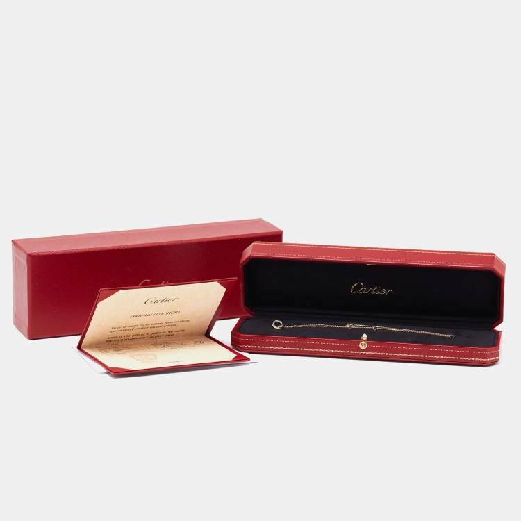 Pre Owned Cartier Trinity 18k Three Tone Gold Small Model Bracelet