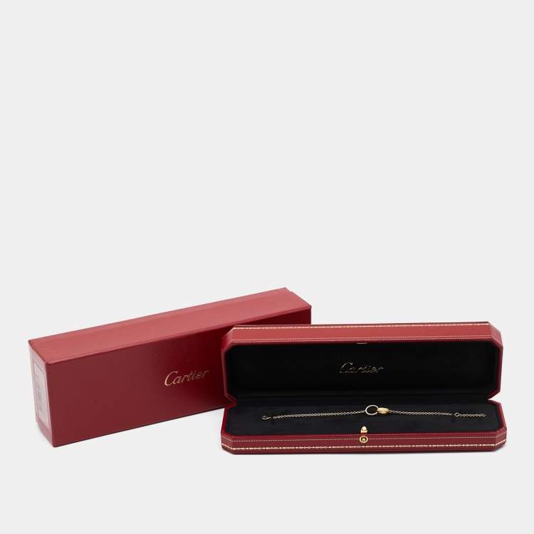 Pre Owned Cartier Love Interlocking Loop 18k Yellow Gold Bracelet