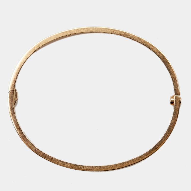 Pre Owned Cartier Love 18k Rose Gold Small Model Bangle Bracelet 17