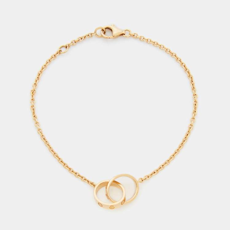 Cartier Love Interlocking Loop 18k Yellow Gold Link Bracelet