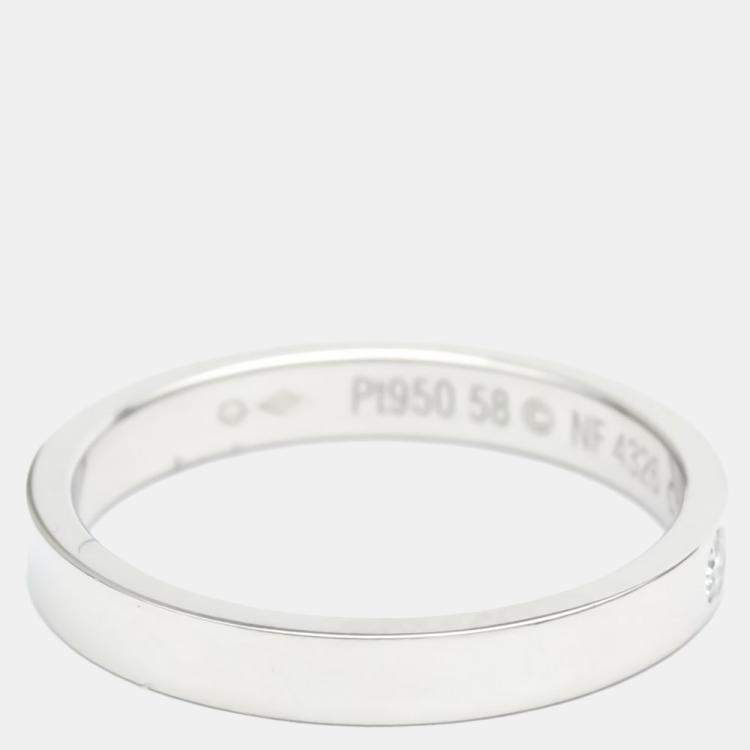 Pre Owned Cartier C De Cartier Platinum Diamond Ring EU 58