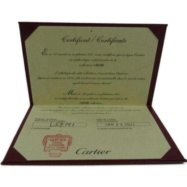 Pre Owned Cartier Love 18K White Gold Ring EU 54