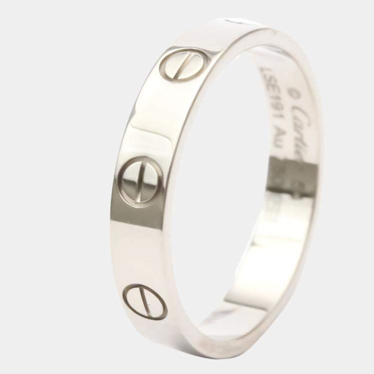 Pre Owned Cartier Love 18K White Gold Ring EU 54