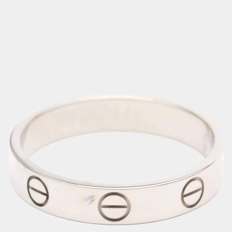 Pre Owned Cartier Love 18K White Gold Ring EU 54