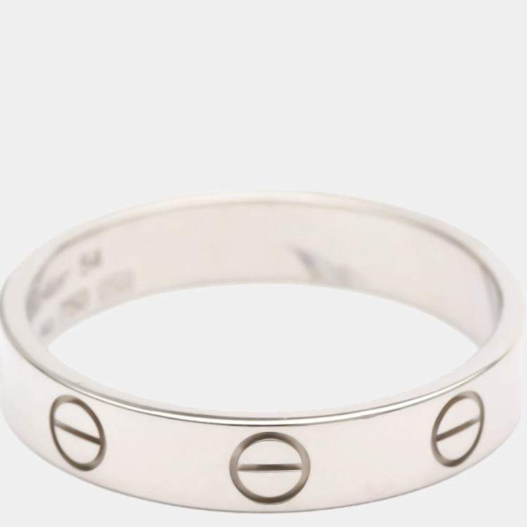 Pre Owned Cartier Love 18K White Gold Ring EU 54