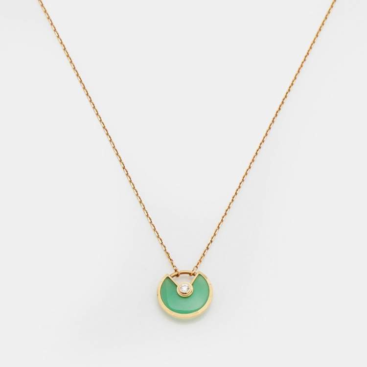 Cartier amulette hotsell necklace green