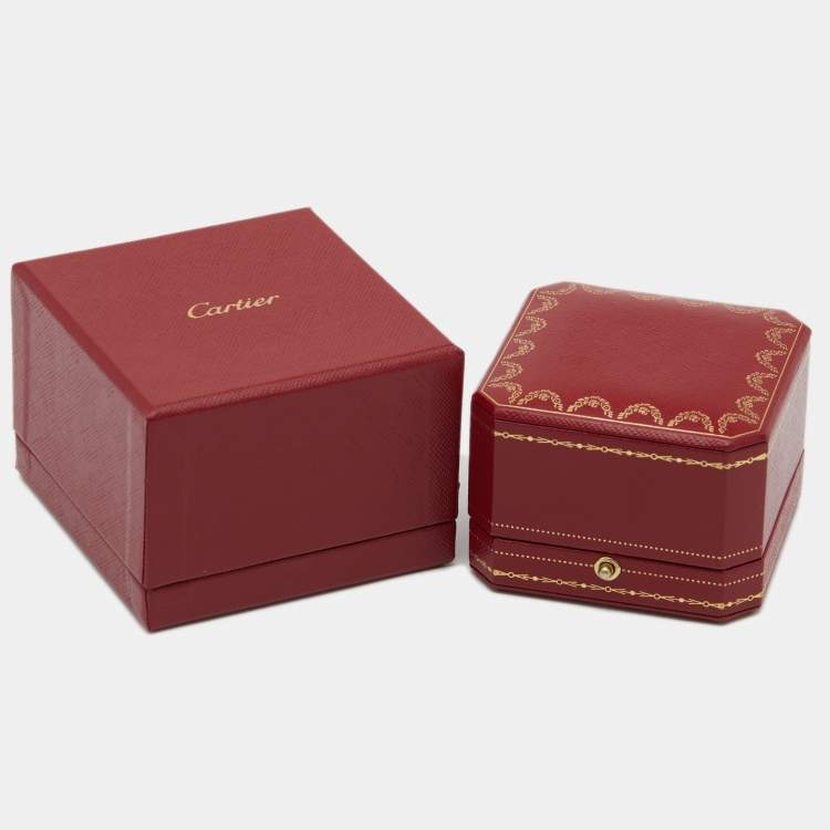 Pre Owned Cartier D'amour Diamond 18k Rose Gold Stud Earrings