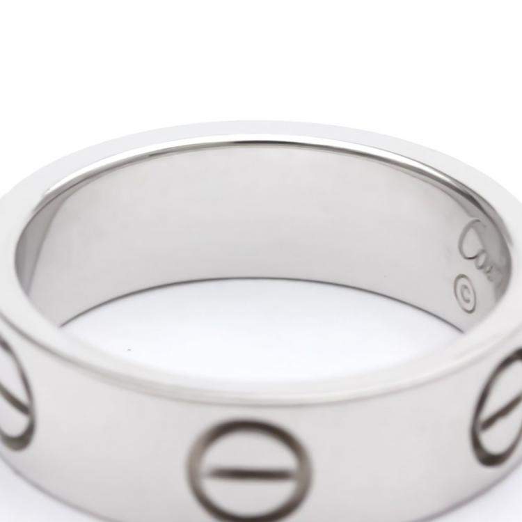 Pre Owned Cartier Love 18K White Gold Ring EU 51
