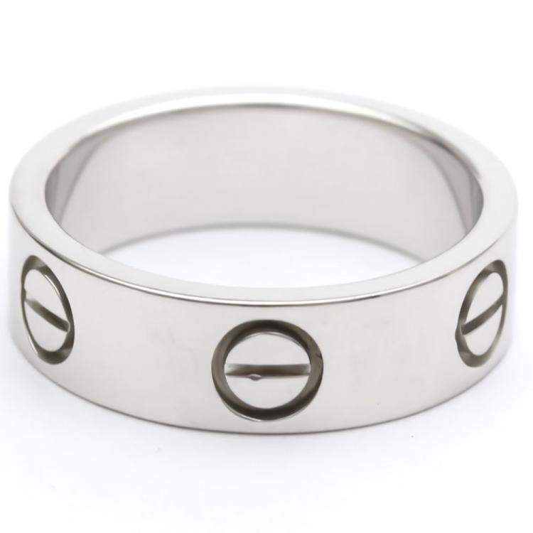 Pre Owned Cartier Love 18K White Gold Ring EU 51