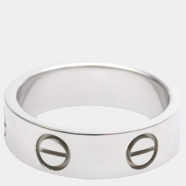 Pre Owned Cartier Love 18K White Gold Ring EU 51