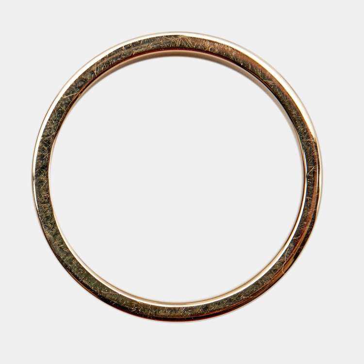 مملوكة مسبقًا Cartier Love Diamond 18k Rose Gold Band Ring Size 52