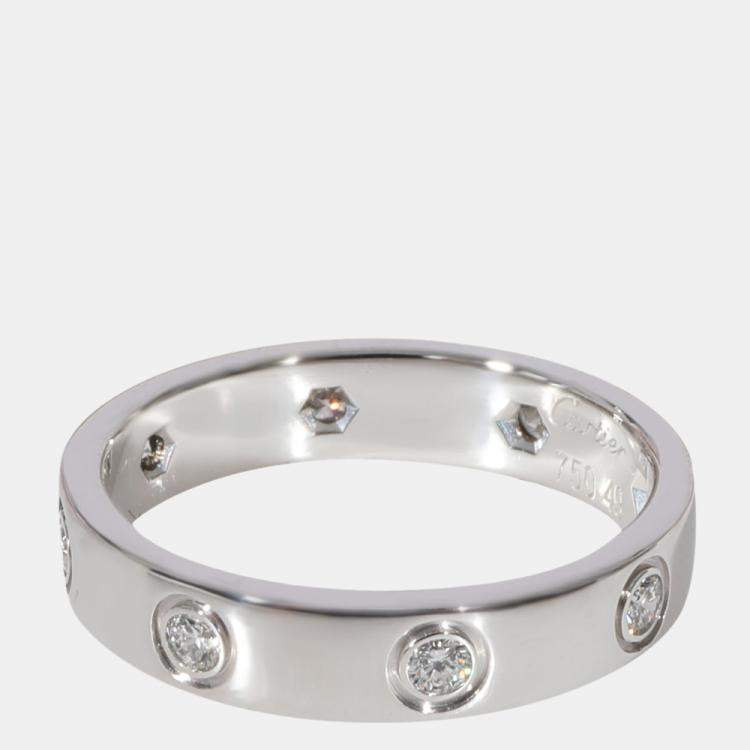 Platinum 0.44ctw round diamond wedding band ring size 4.25 estate – Finer  Jewelry, Inc.
