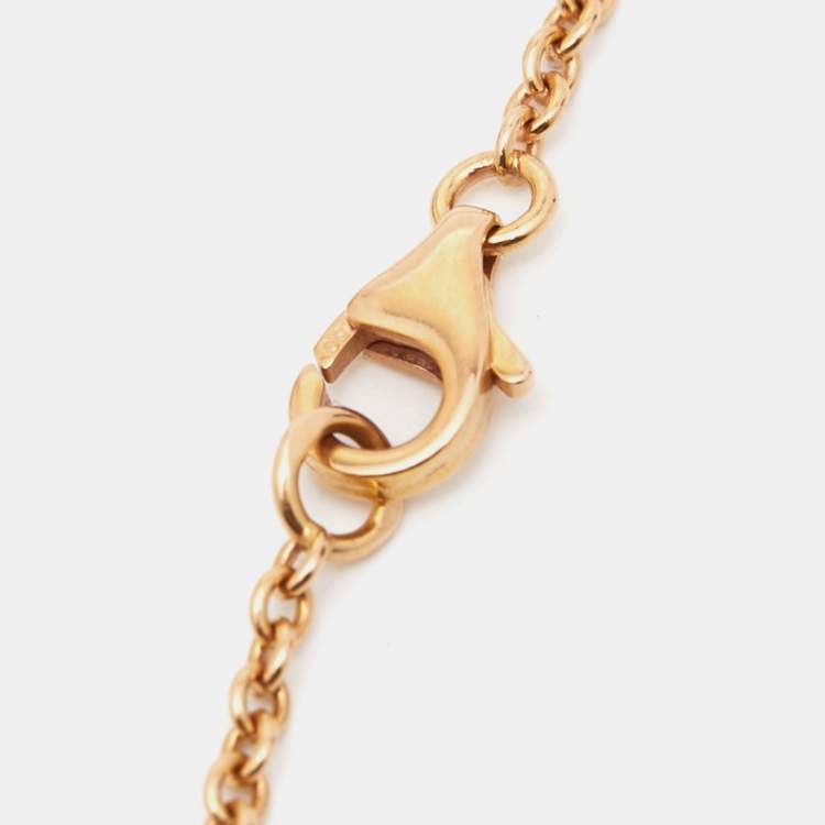 Pre Owned Cartier Love Interlocking Loops 18k Rose Gold Bracelet