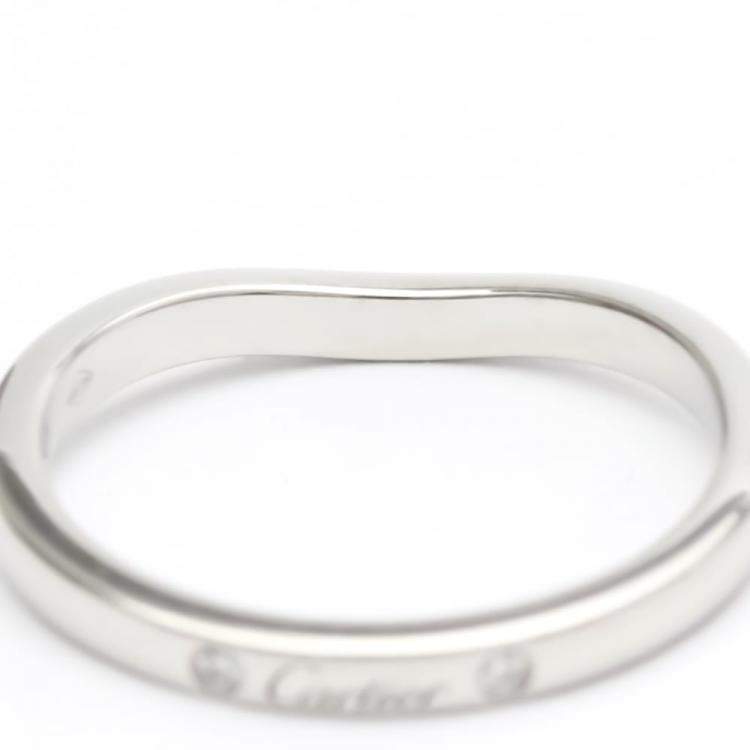 Pre Owned Cartier Ballerine Platinum Diamond Ring EU 51