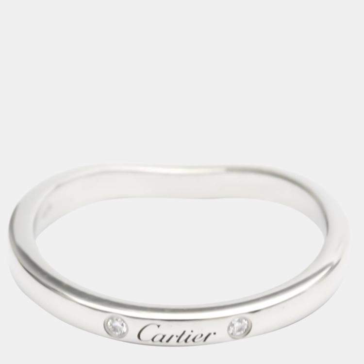 Pre Owned Cartier Ballerine Platinum Diamond Ring EU 51