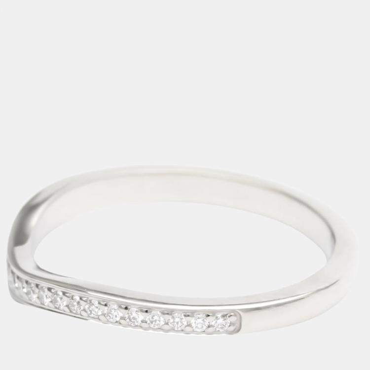 Pre Owned Cartier Ballerine Platinum Diamond Ring EU 51